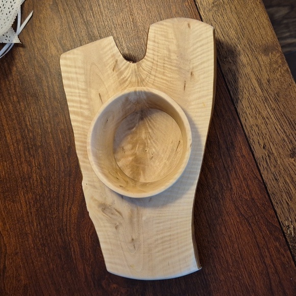 Hand Turned, Hand Crafted, Hand Made Small Wooden Trinket Tray/Dish - Picture 2 of 6